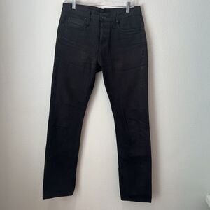 unbranded brand mens jeans Style UB155 Skinny Fit 31 Selvedge Weathered Black